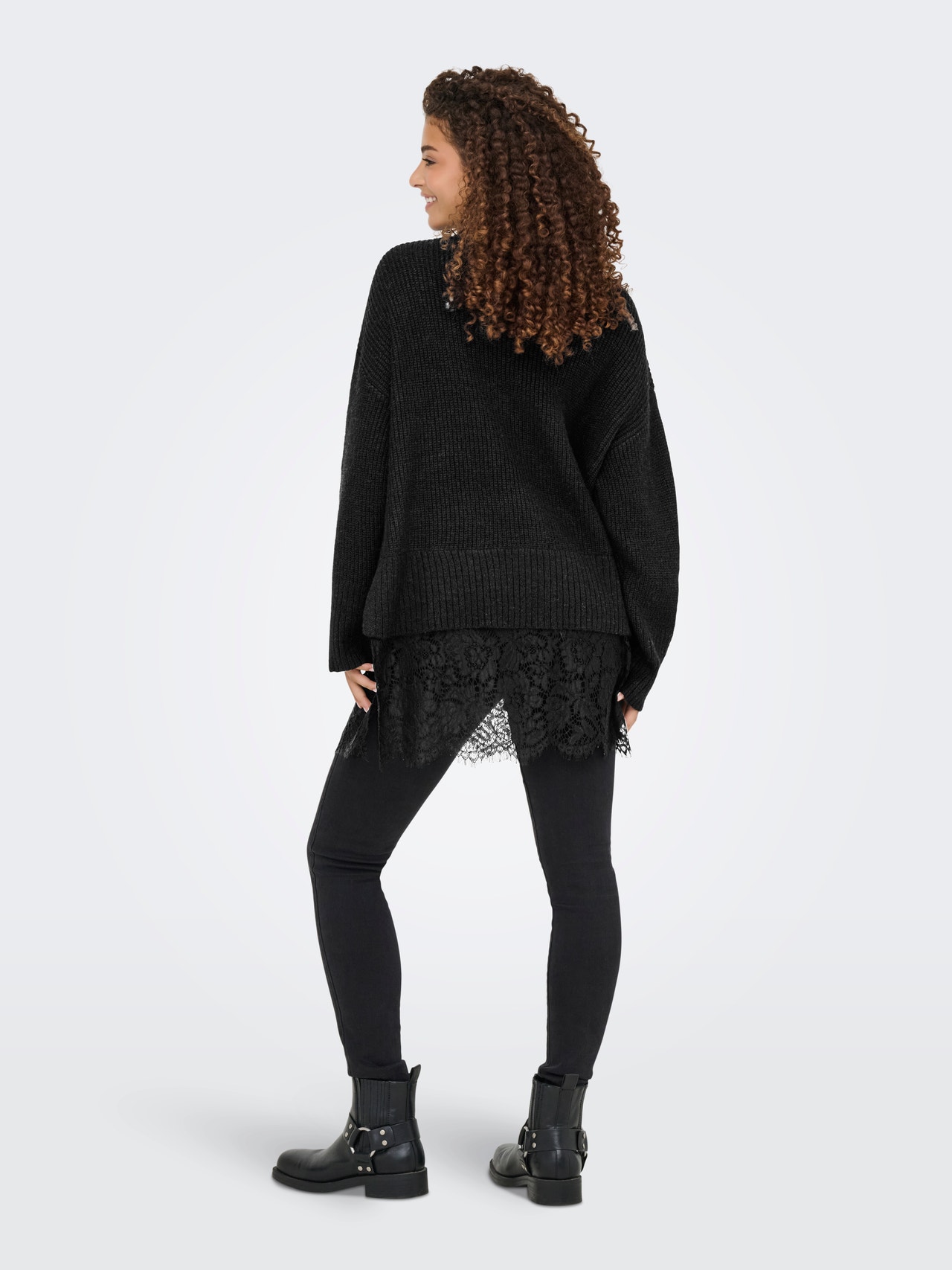 ONLY ONLVIVIA Knitted pullover -Black - 15353121