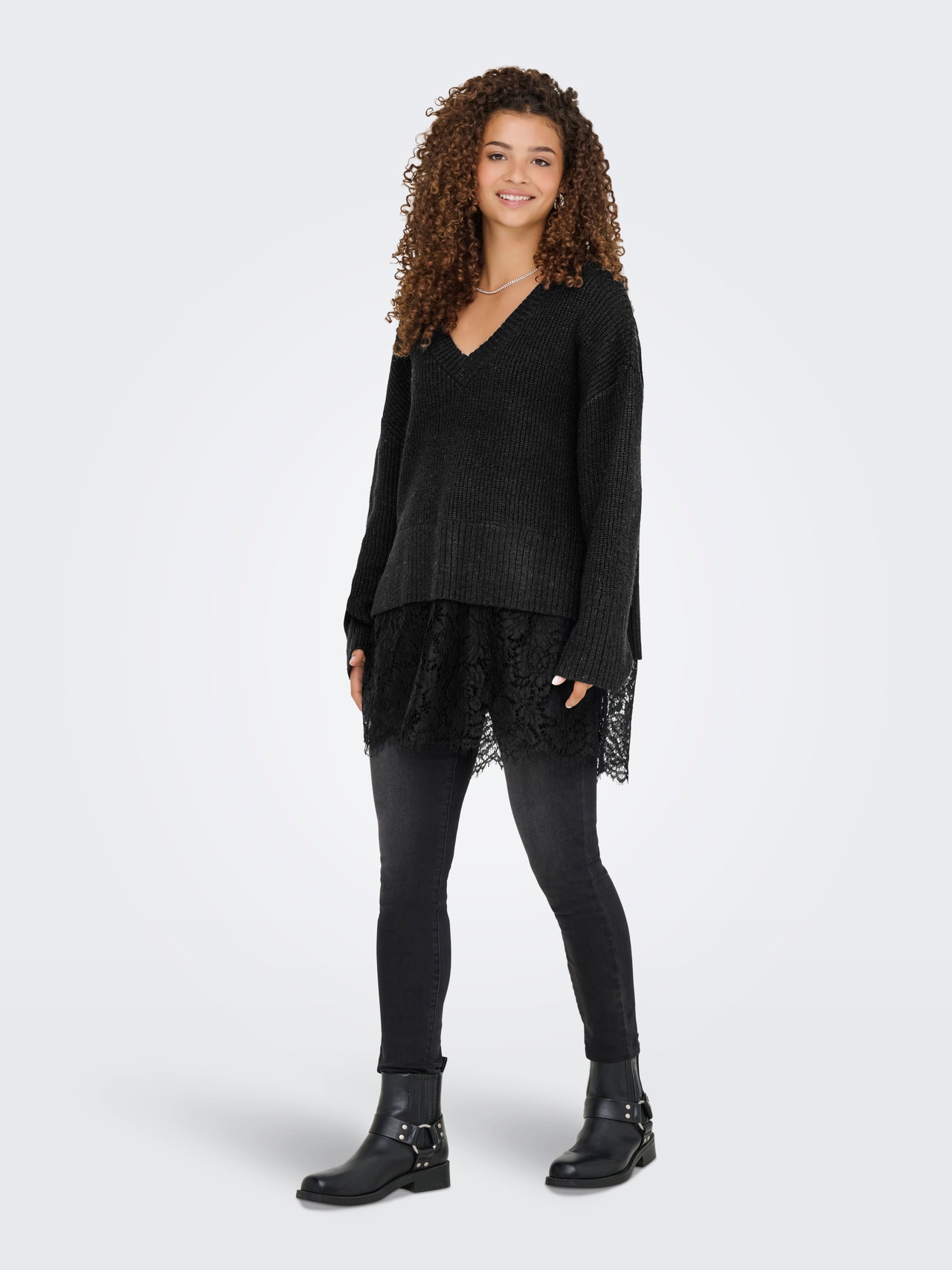 ONLY ONLVIVIA Knitted pullover -Black - 15353121