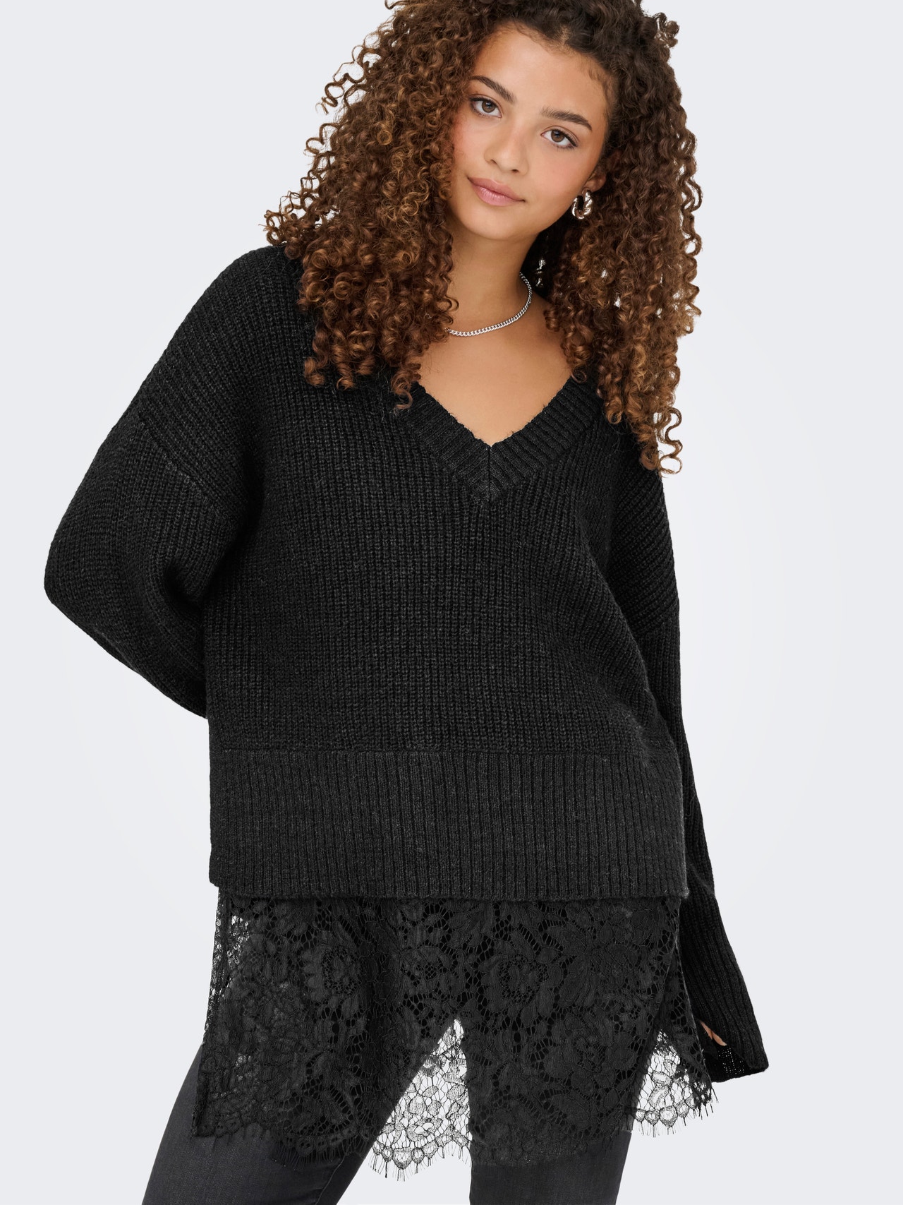 ONLY ONLVIVIA Knitted pullover -Black - 15353121