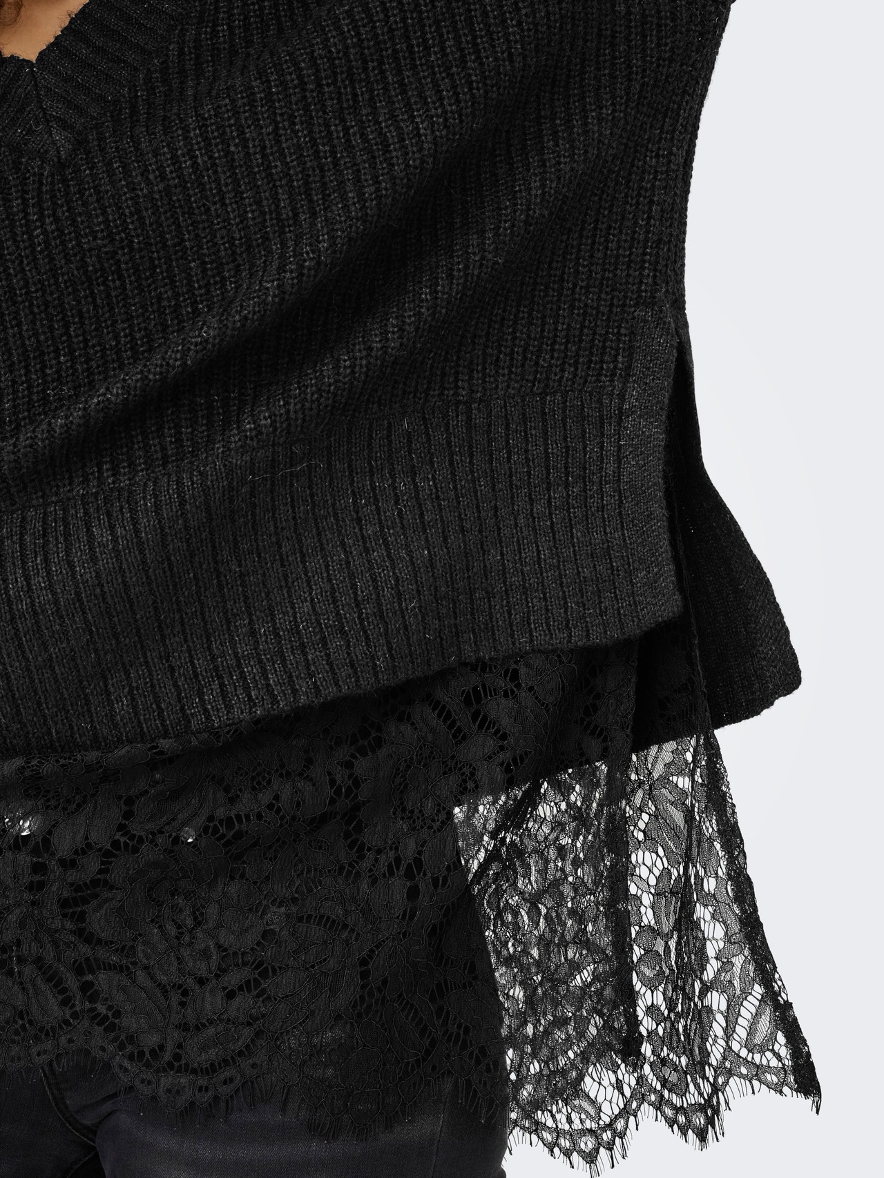 ONLY ONLVIVIA Knitted pullover -Black - 15353121