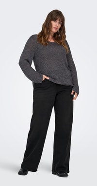 ONLY Carmakoma Dames Carsnow Hw Wide DNM Jeans PIM MBD Noos, blauw (medium blue denim), 54W / 34L