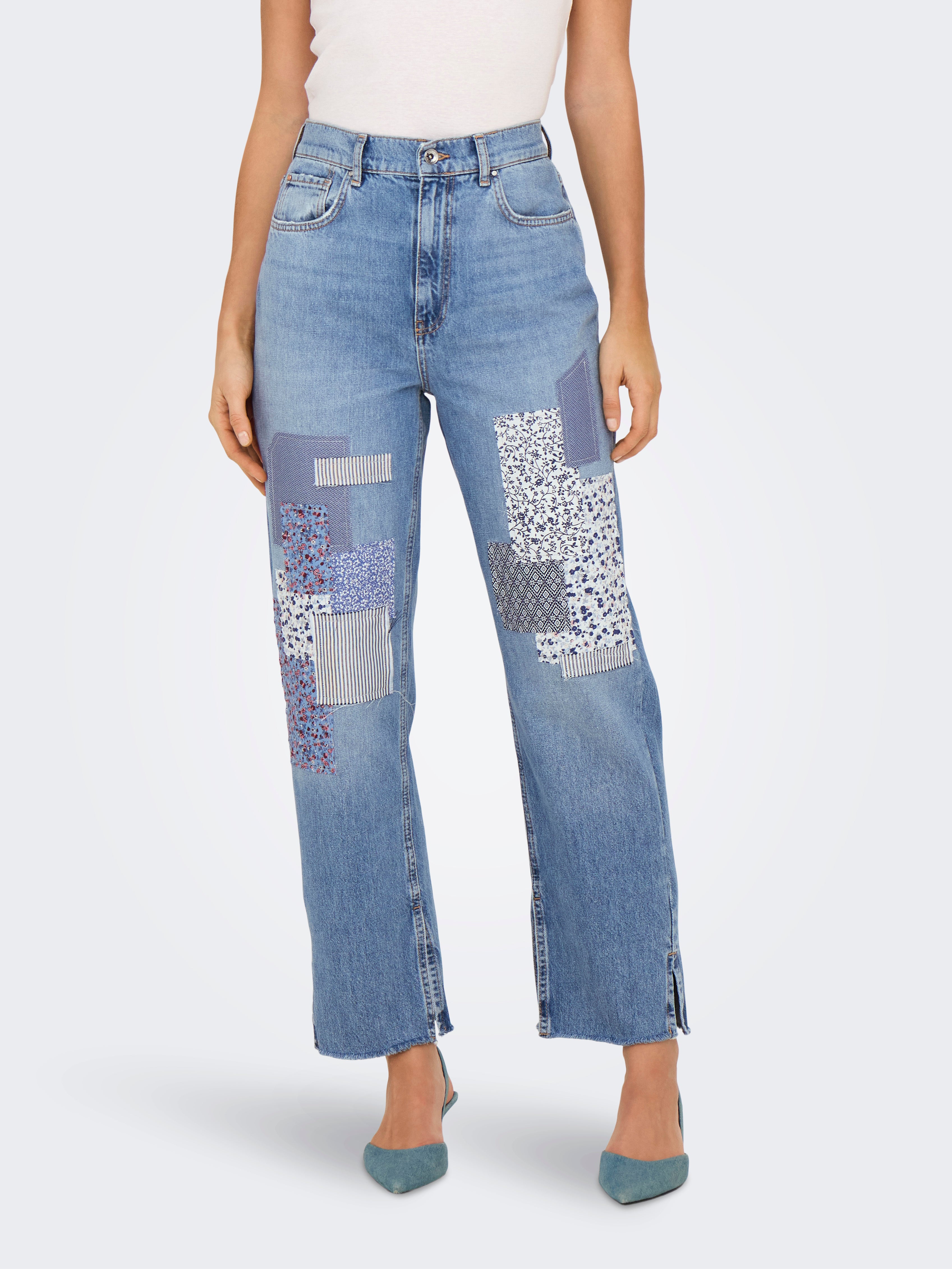 Thumbnail - Onlrobyn Mittlere Taille Gerade Geschnitten Jeans