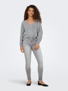 ONLY ONLBLUSH Mid waist Skinny Fit Jeans -Light Grey Denim - 15353696