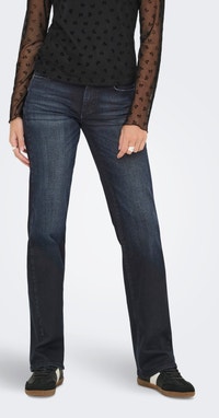 ONLY ONLBLUSH Jeans Straight Fit – Vita Media, Gamba Dritta – 92% Cotone, Colore Denim Classico