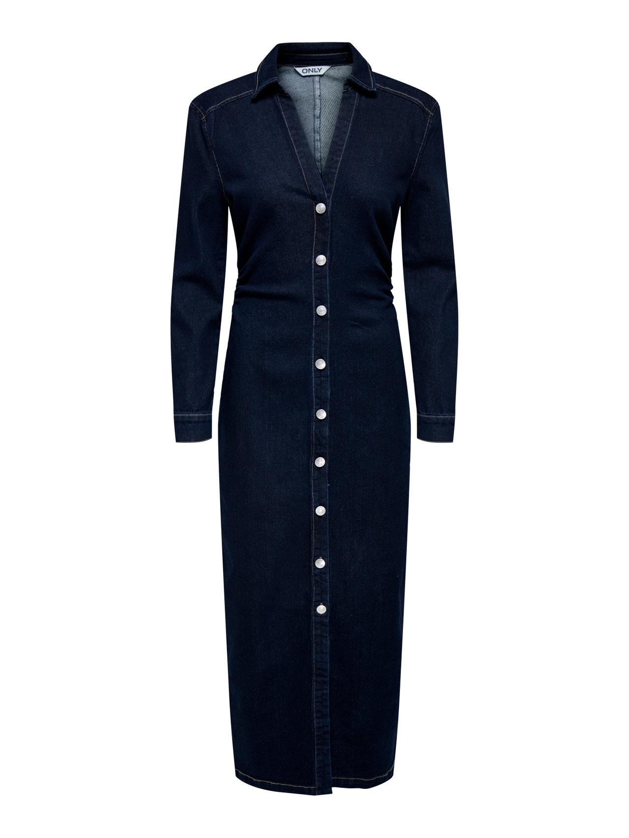 ONLY ONLCAITLIN Vestito lungo -Dark Blue Denim - 15353746