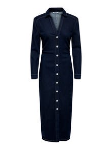 ONLY ONLCAITLIN Vestito lungo -Dark Blue Denim - 15353746