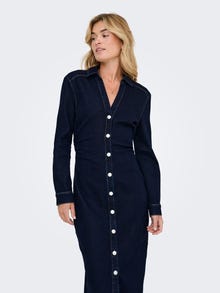 ONLY ONLCAITLIN Vestito lungo -Dark Blue Denim - 15353746