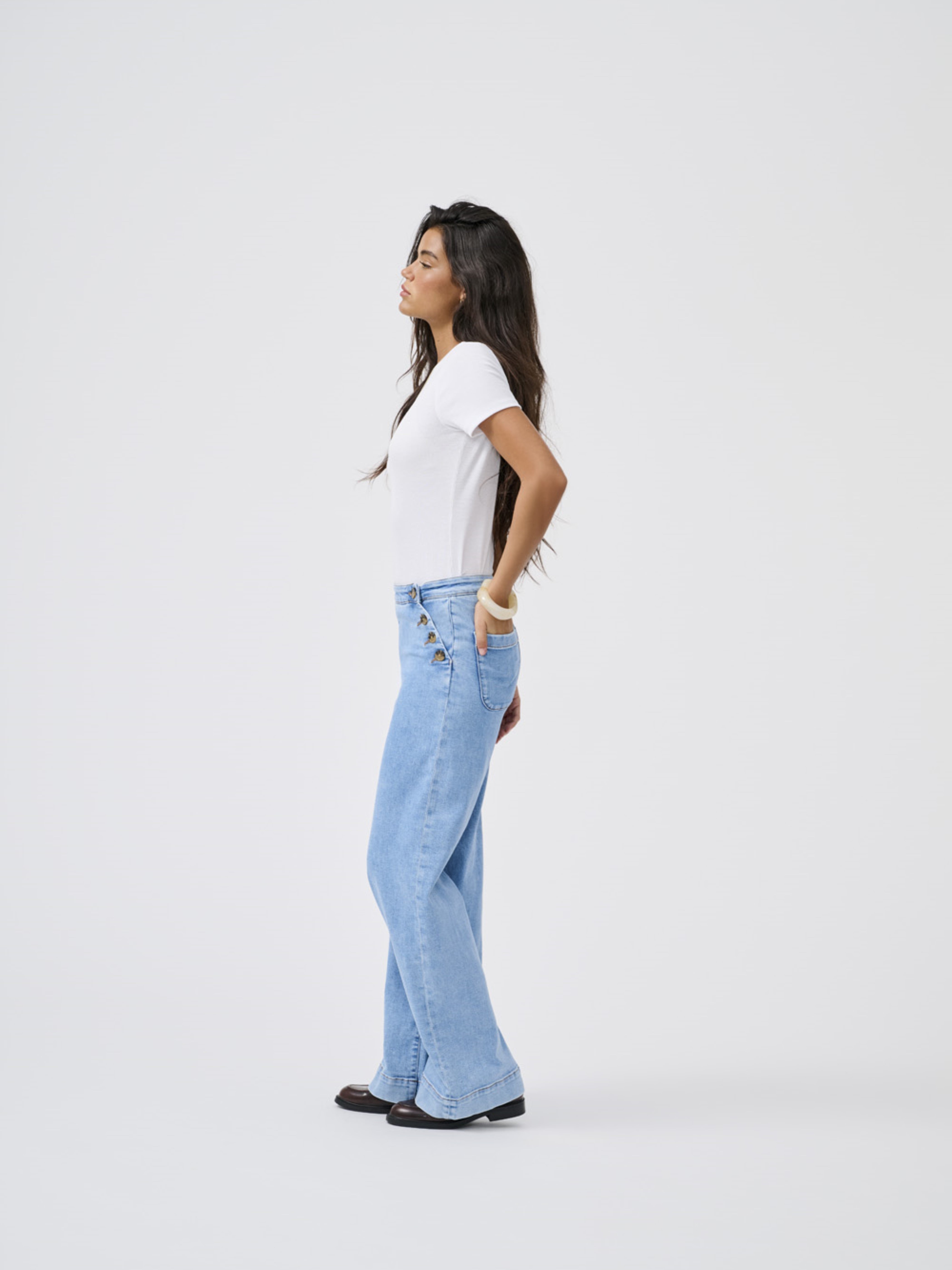 Onlmadison Hohe Taille Weiter Beinschnitt Jeans