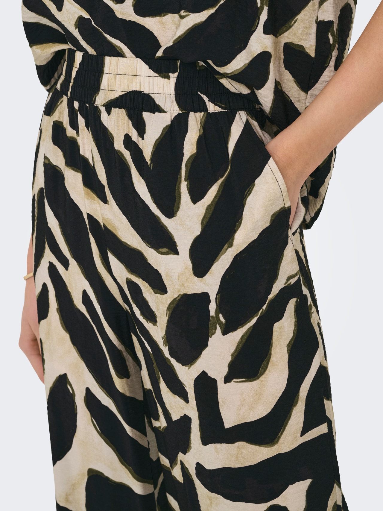 ONLY JDYJASMINE Wide Leg Fit Calças -Tapioca - 15354007