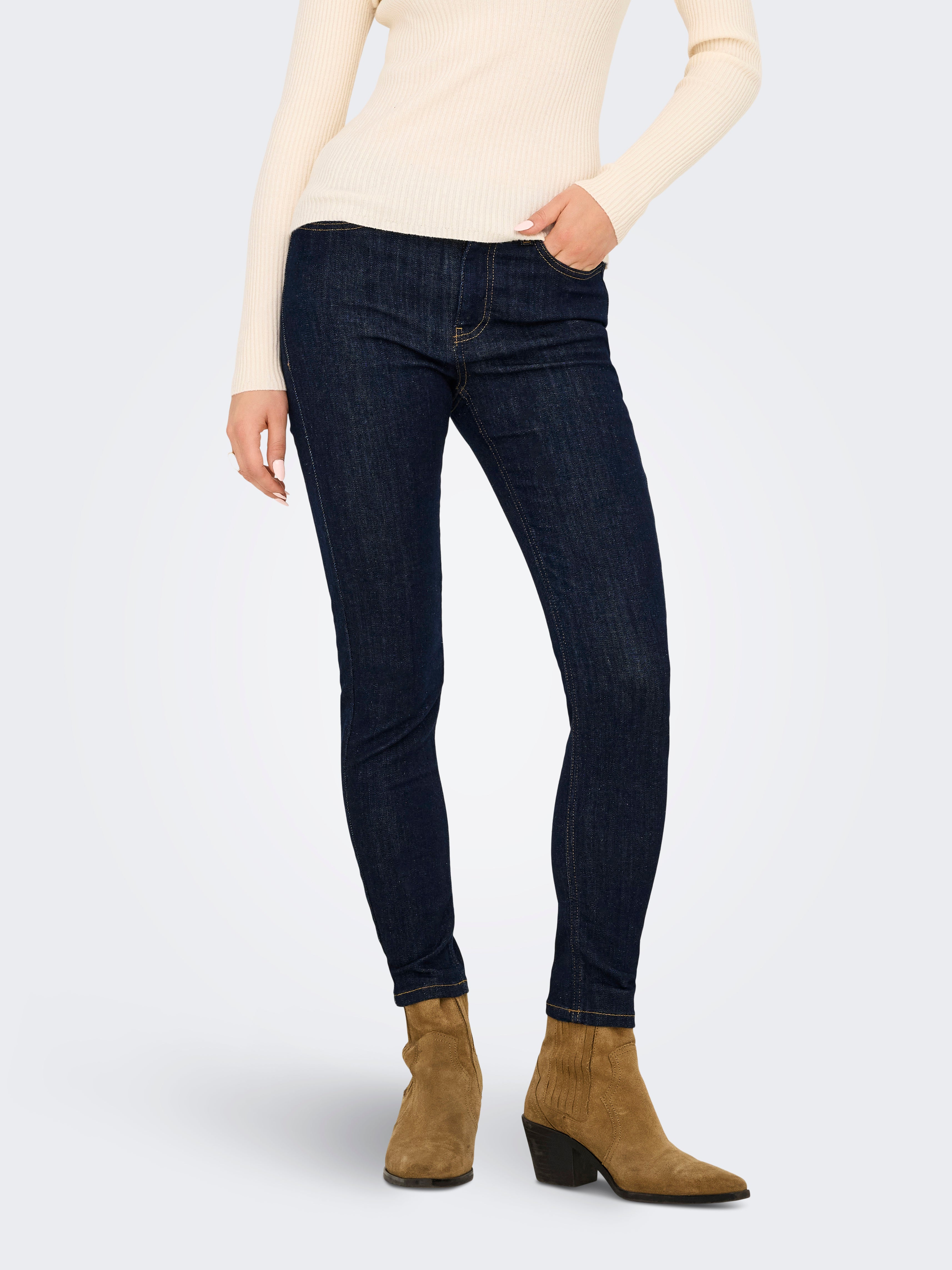 Jdyfina Mittlere Taille Skinny Fit Knöchellang Jeans
