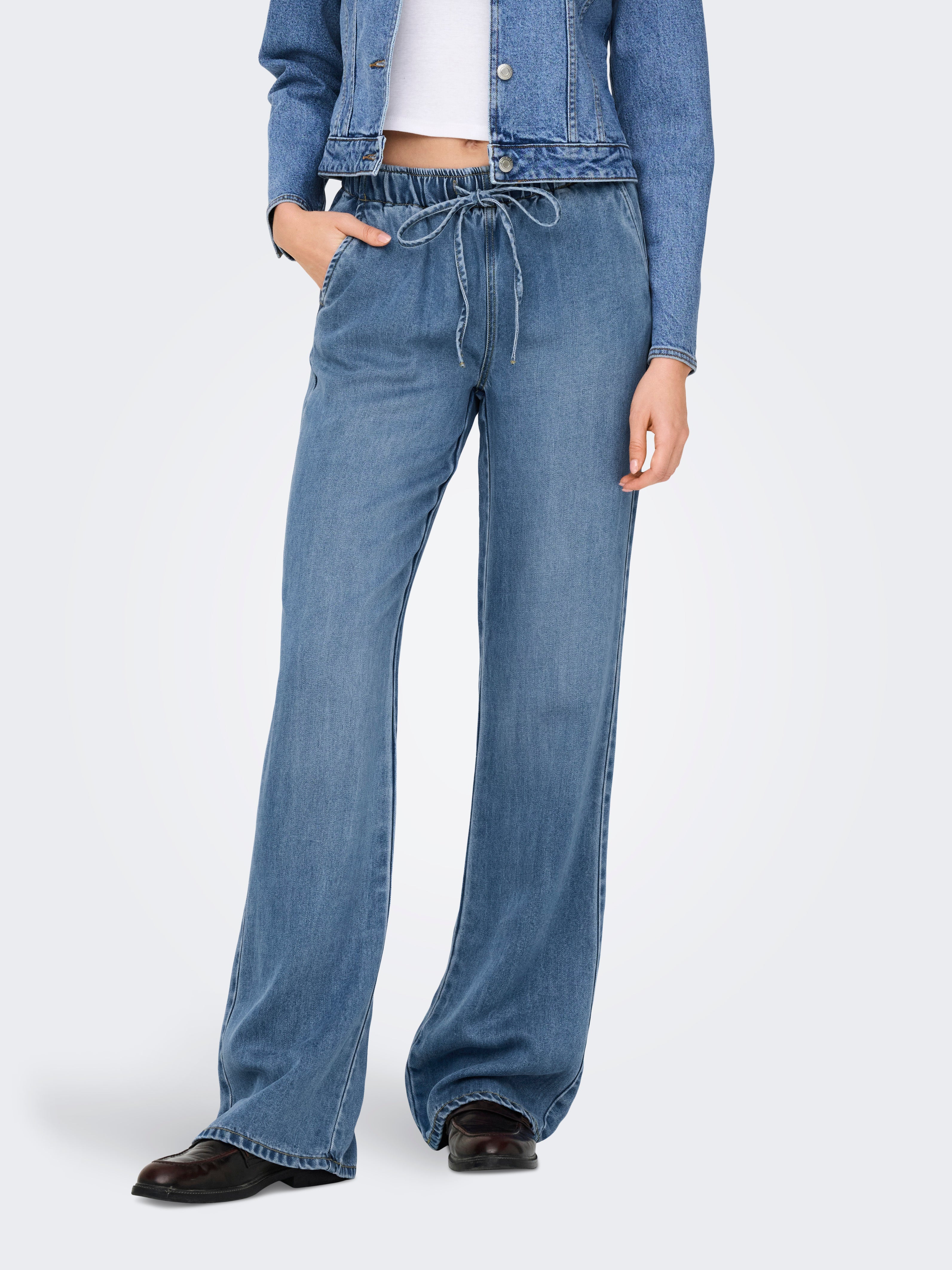 Onlgreta Hohe Taille Weiter Beinschnitt Jeans