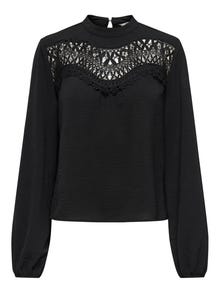 ONLY Redovno prianjanje Ovratnik košulje Elastične manžete Košulja -Black - 15354372