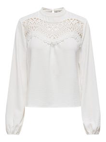 ONLY Redovno prianjanje Ovratnik košulje Elastične manžete Košulja -Cloud Dancer - 15354372