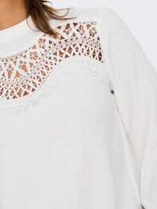 ONLY Redovno prianjanje Ovratnik košulje Elastične manžete Košulja -Cloud Dancer - 15354372