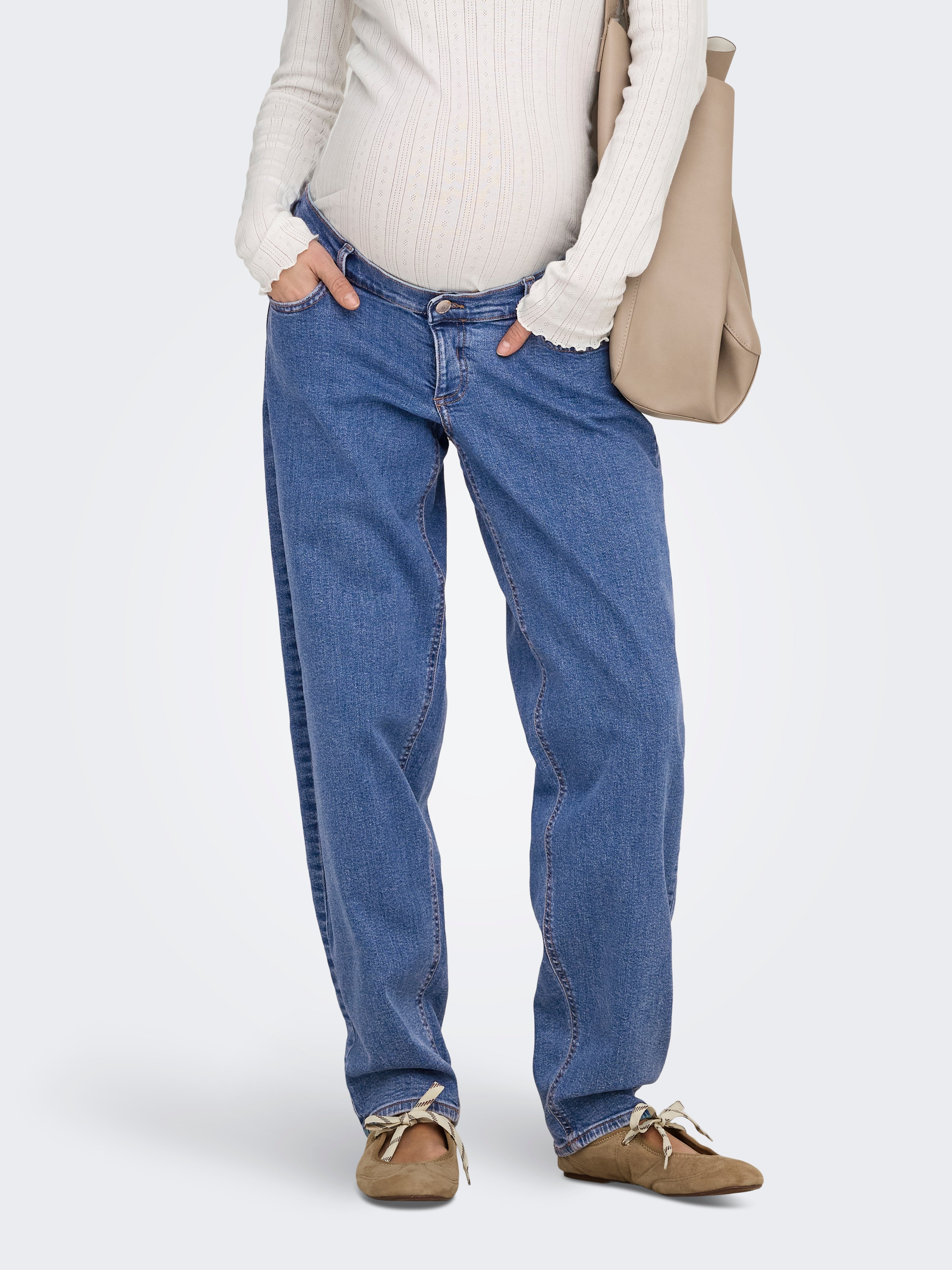 Olmluma Gerade Geschnitten Jeans