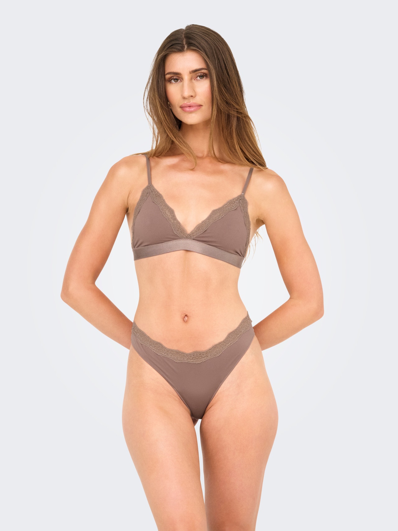 ONLY ONLVICKY Bralette Top -Cognac - 15354404