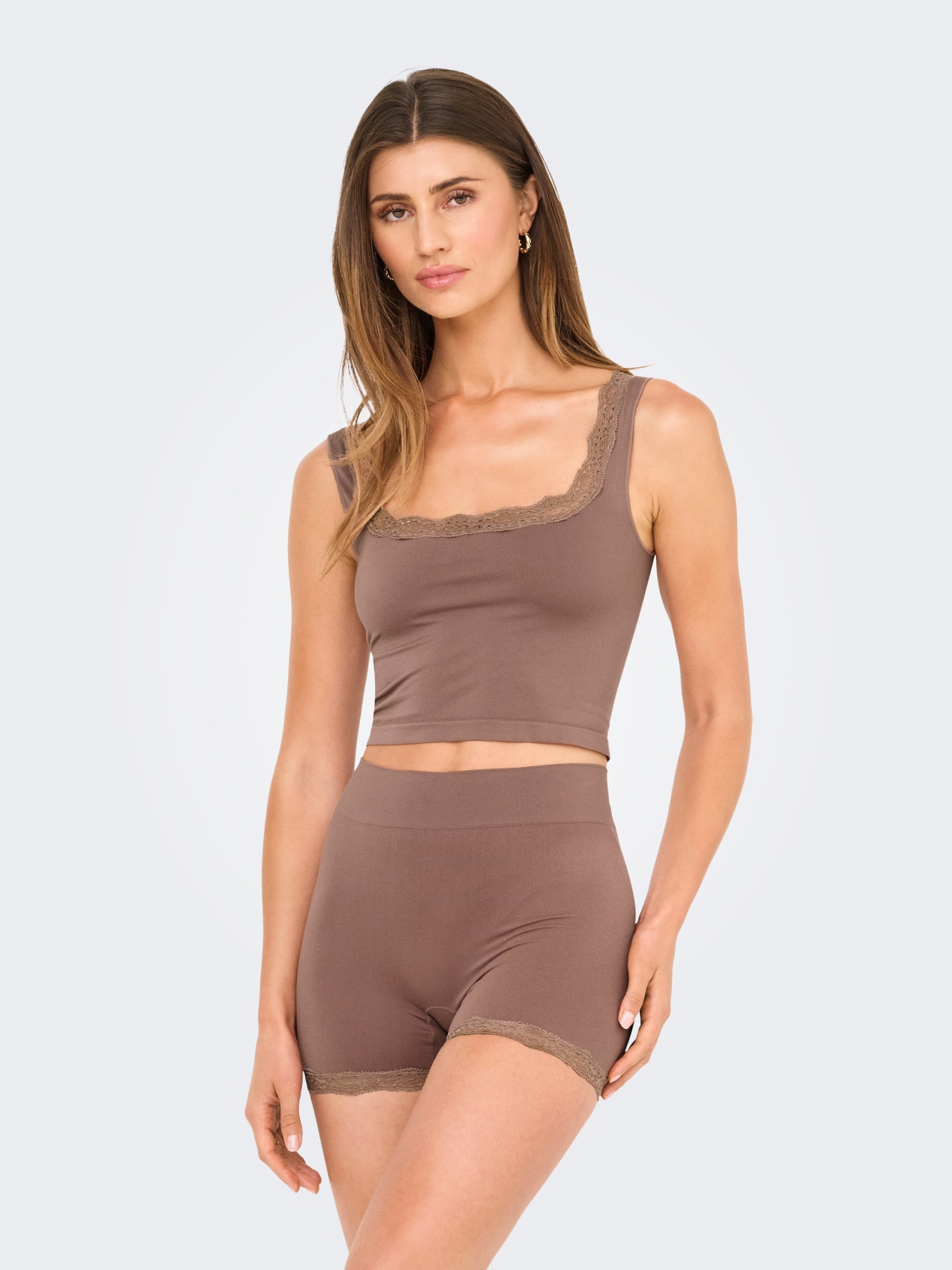 ONLY ONLVICKY Camiseta de tirantes finos -Cognac - 15354408