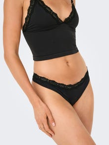 ONLY ONLVICKY 2-pack Thong -Black - 15354513