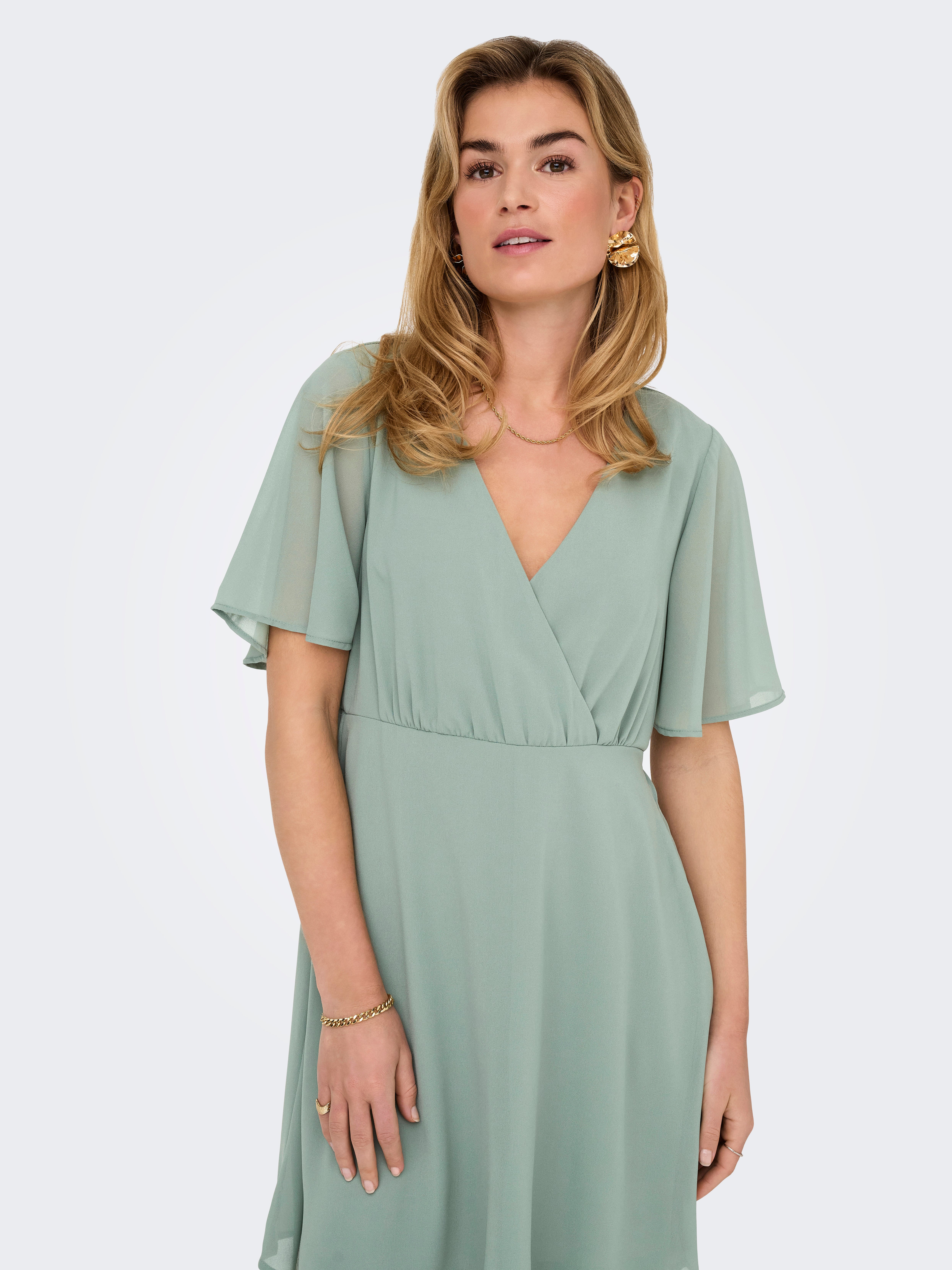 完売品‼️L'Or Open Neck Dress カーキブラウン　Mサイズ 完売品‼️L'Or Open Neck Dress カーキブラウン Mサイズ - メルカリ