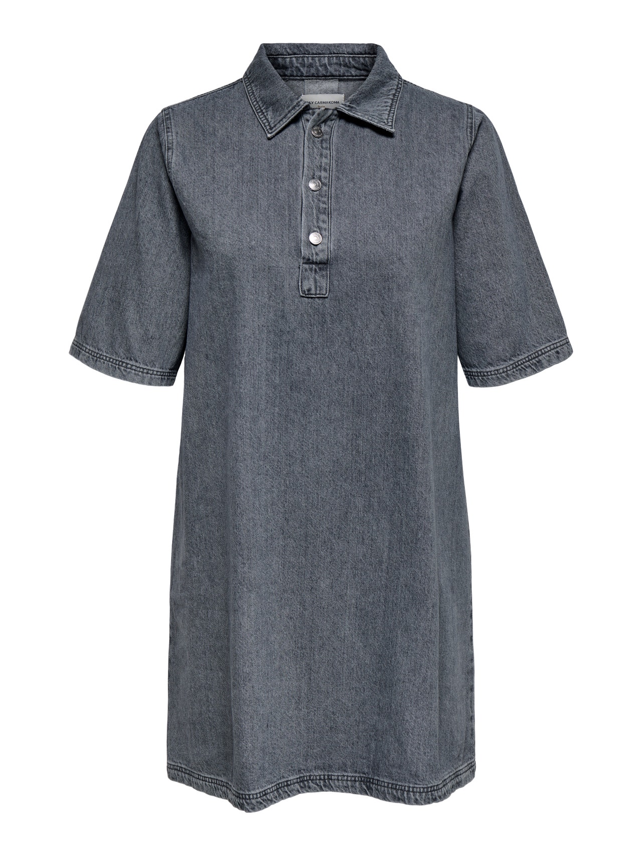 ONLY CARGRY Short dress -Medium Grey Denim - 15354920