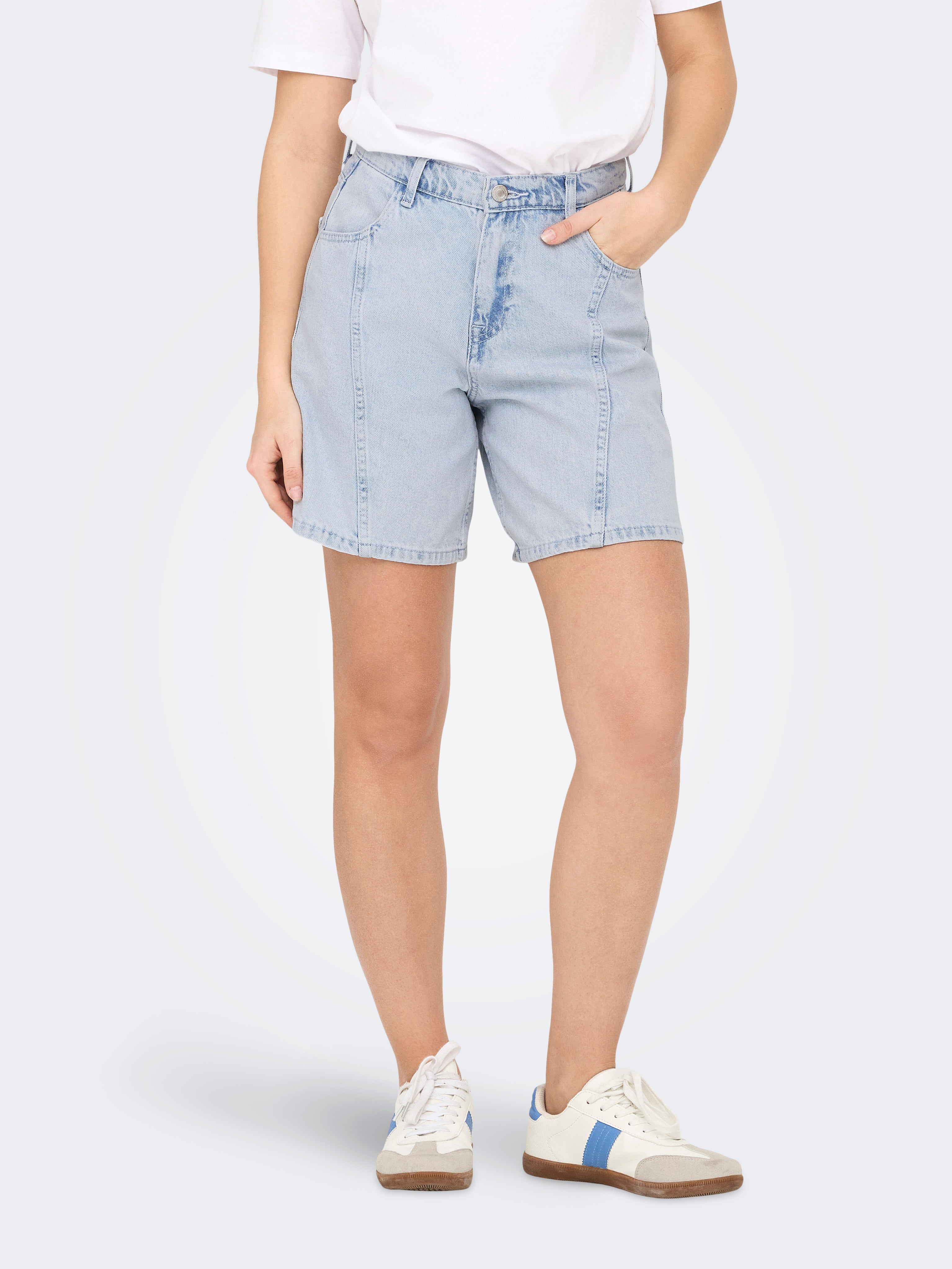 Onlrebecca Mittlere Taille Normal Geschnitten Jeans-shorts