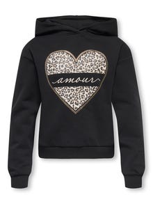 ONLY Regulāra piemērotība Kapuce Nokrituši pleci Sporta krekls -Black - 15355330