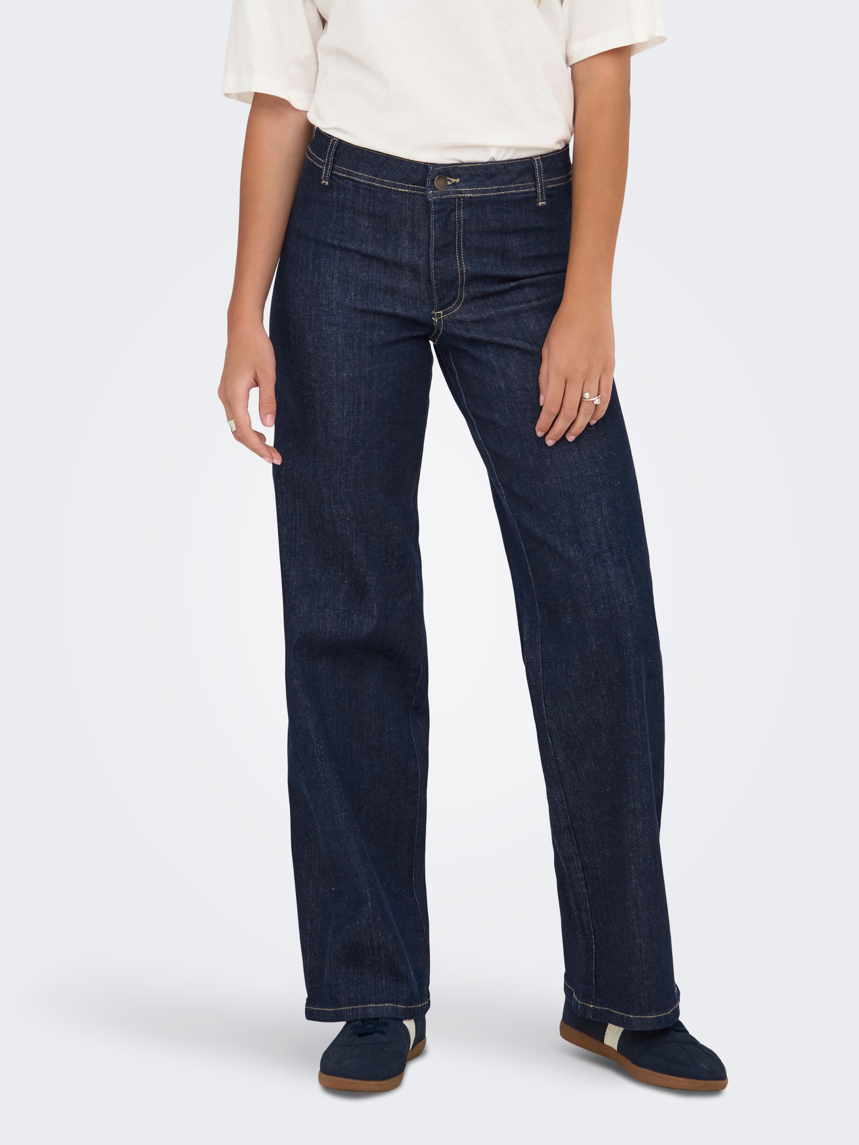 Jdyvanessa Mittlere Taille Weiter Beinschnitt Jeans