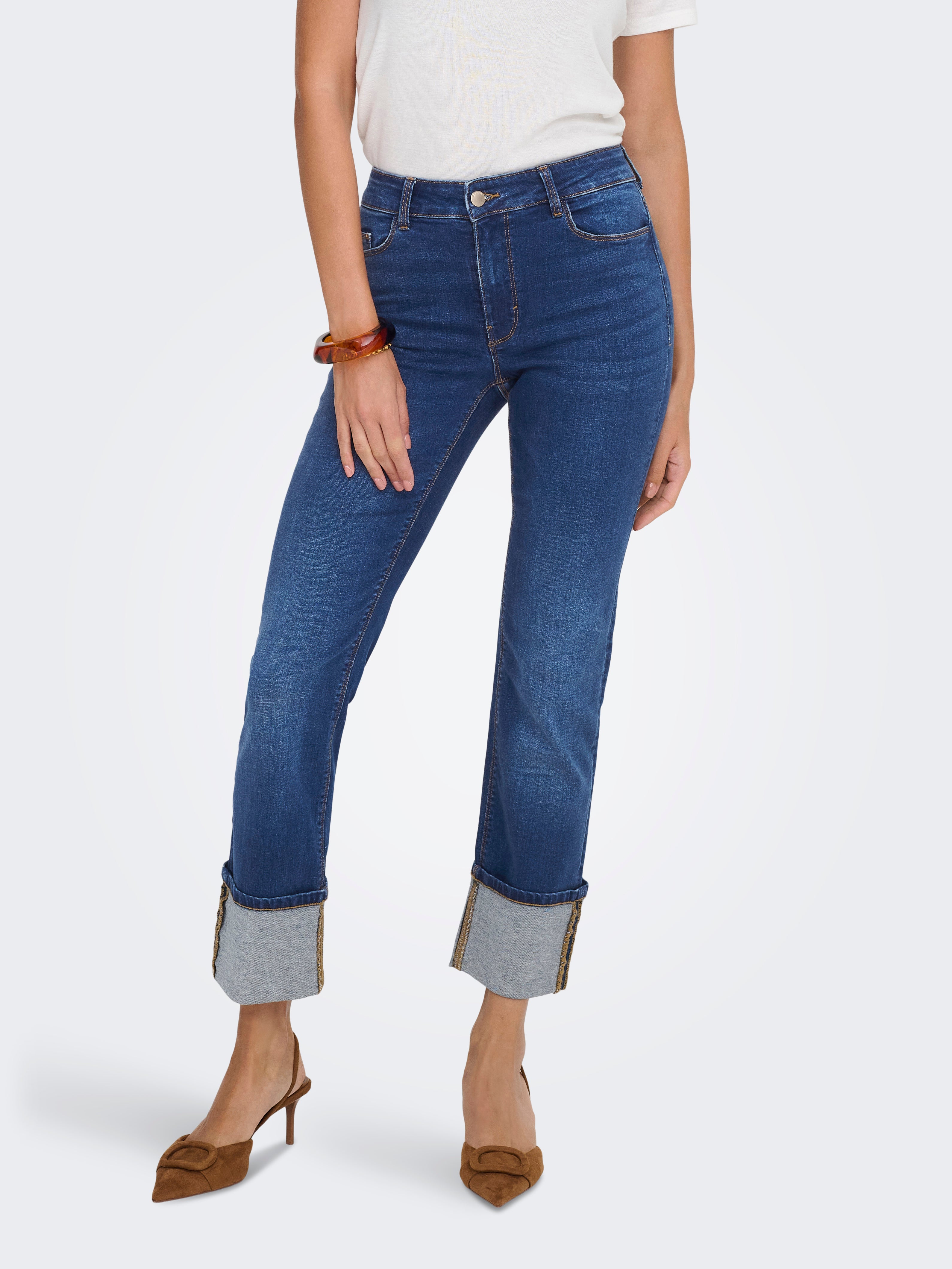 Jdyfina Mittlere Taille Gerade Geschnitten Jeans