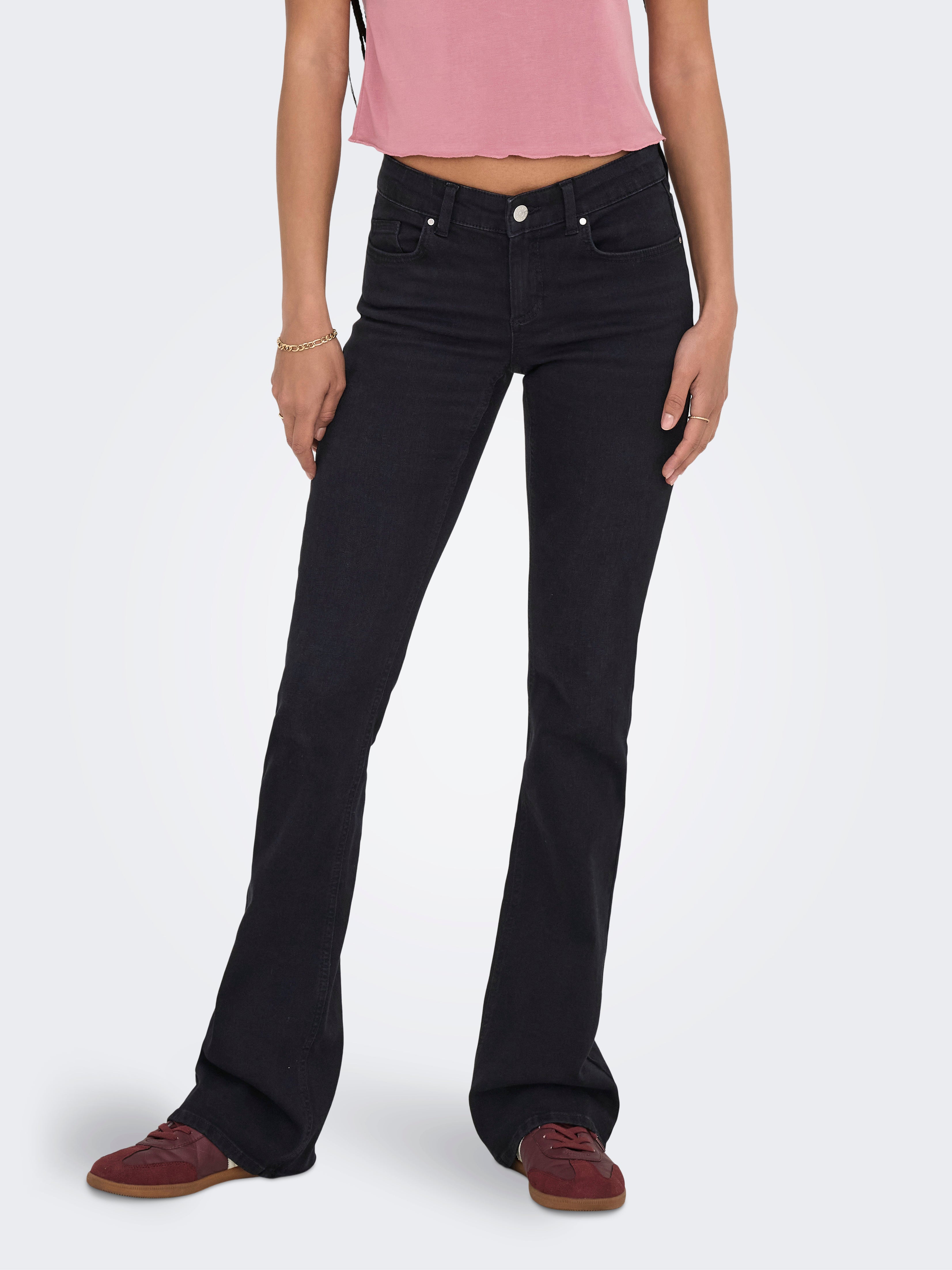 Thumbnail - Onlblush Niedrige Taille Ausgestellt Jeans