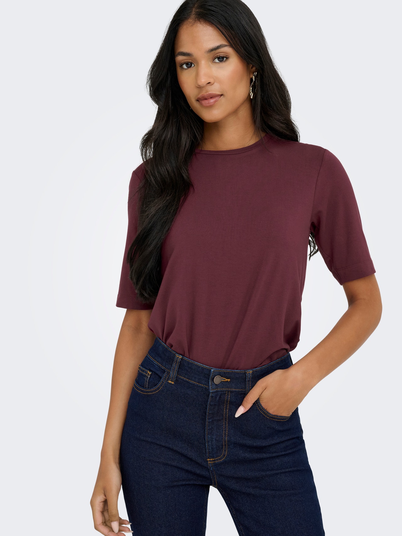 ONLY JDYMILA Top -Maroon Banner - 15355859