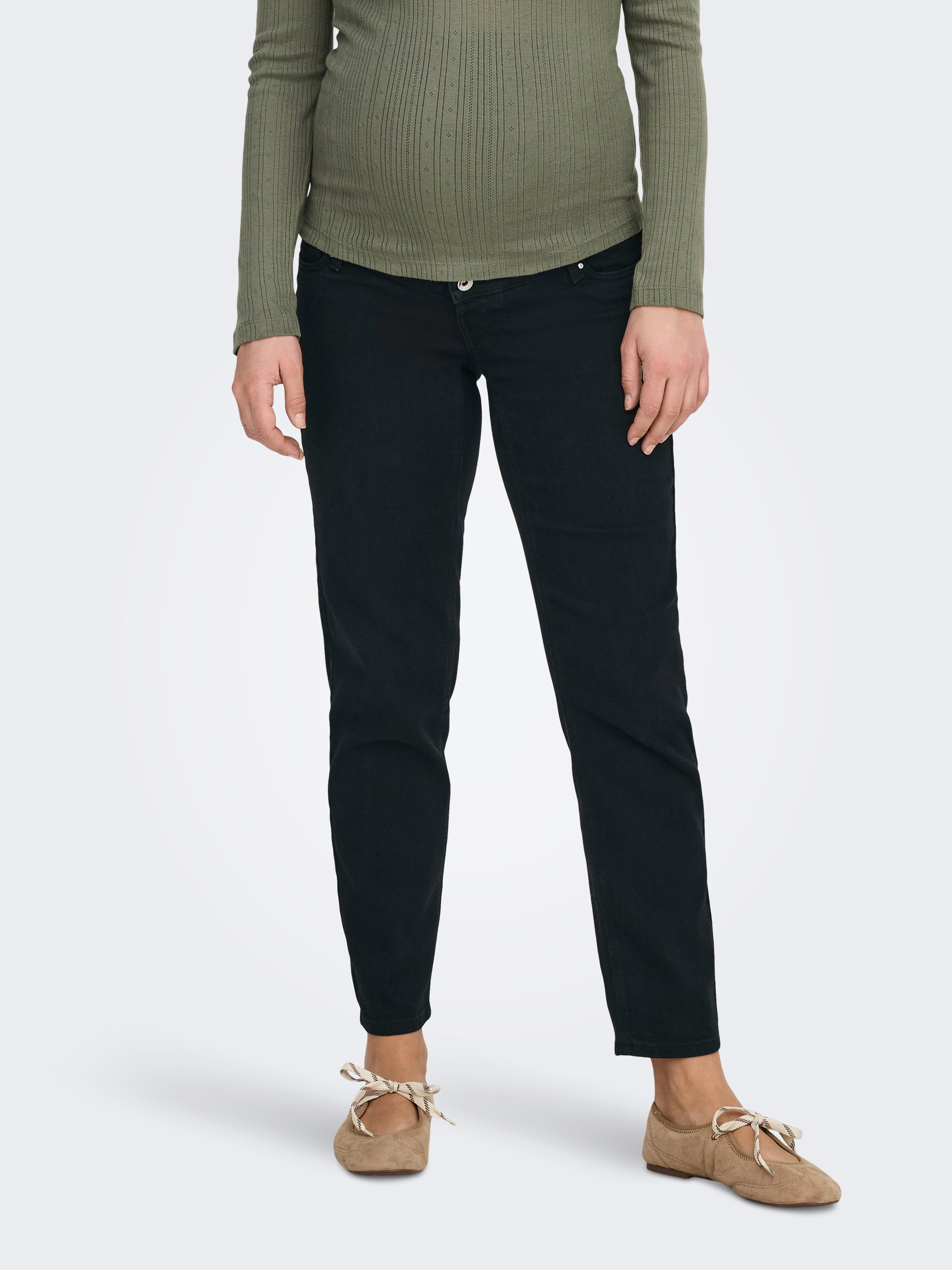 Olmcatwalk Hohe Taille Verjüngter Slim Fit Jeans