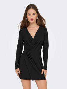 ONLY Redovno prianjanje V-izrez Kratka haljina -Black - 15356277