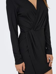 ONLY Redovno prianjanje V-izrez Kratka haljina -Black - 15356277