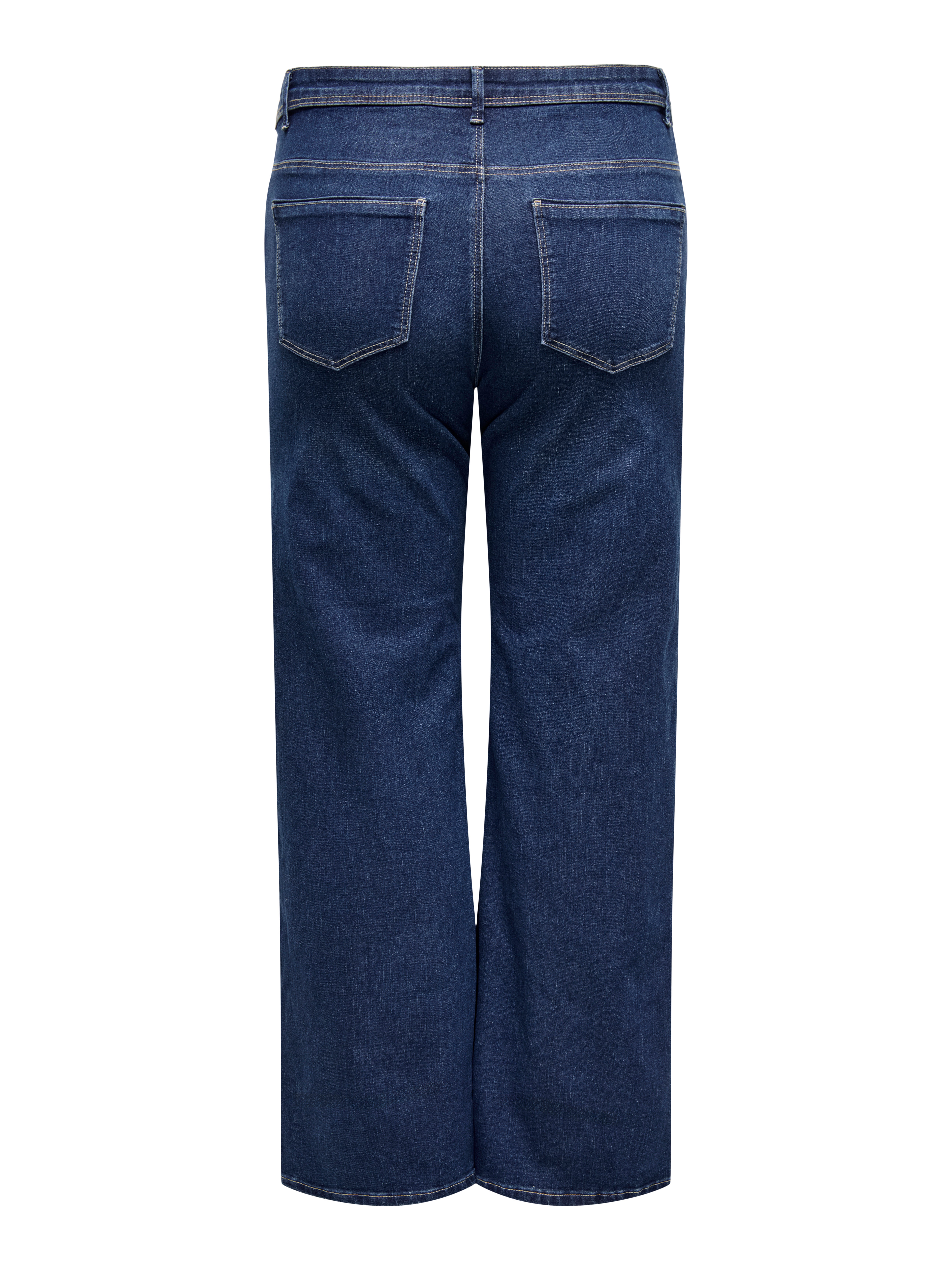 Thumbnail - Carsally Mittlere Taille Weiter Beinschnitt Jeans