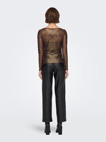 ONLY ONLVICKY Topp -Chocolate Brown - 15356662