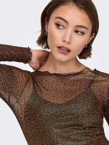 ONLY ONLVICKY Topp -Chocolate Brown - 15356662