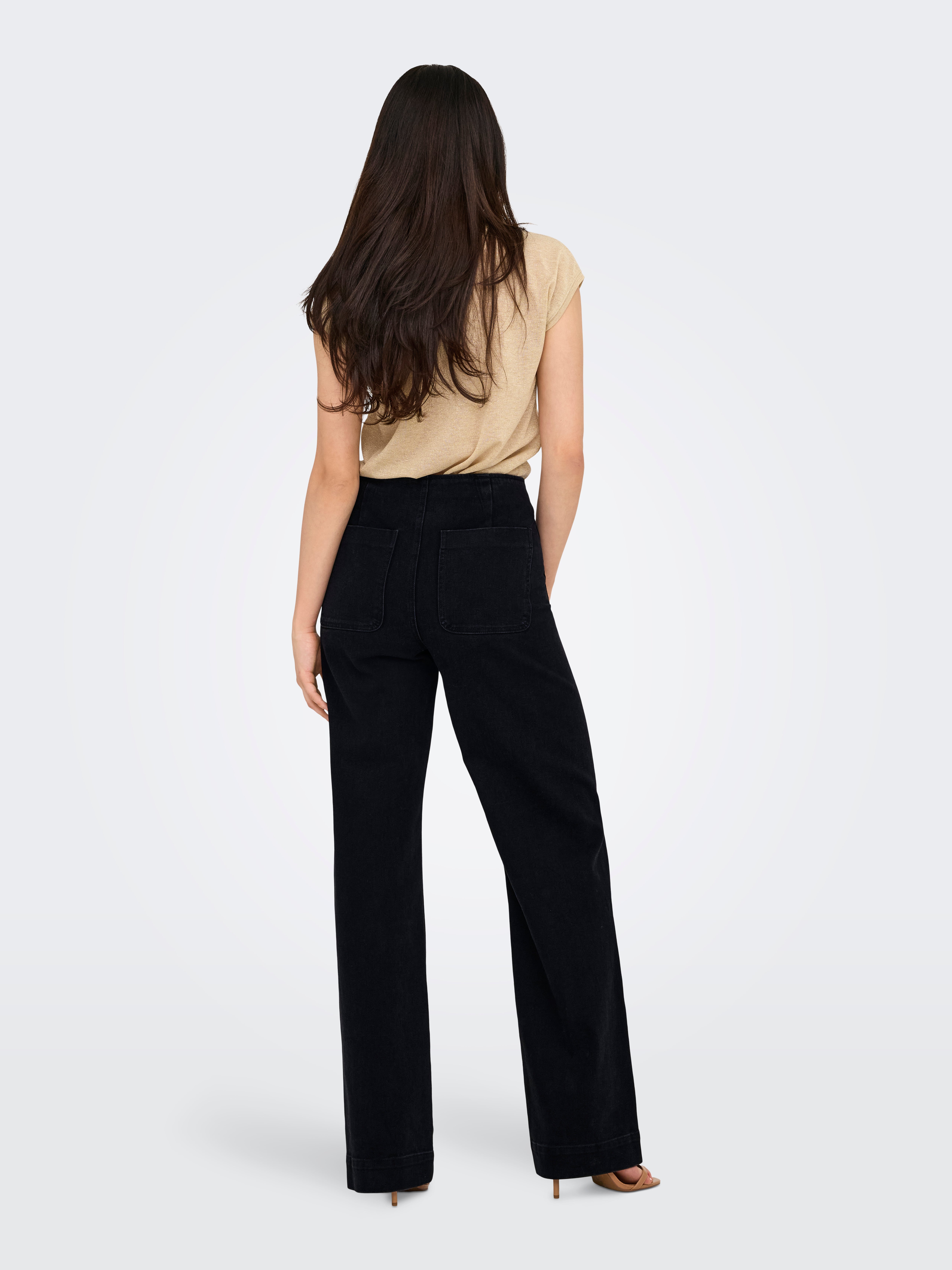 Onlmadeline Hohe Taille Weiter Beinschnitt Jeans