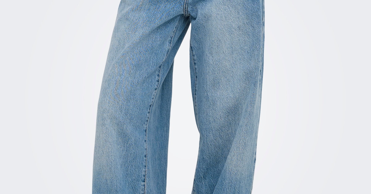 Only - Onlgianna Pleat Str Dot771 - 4845950 Light Medium Blue Denim