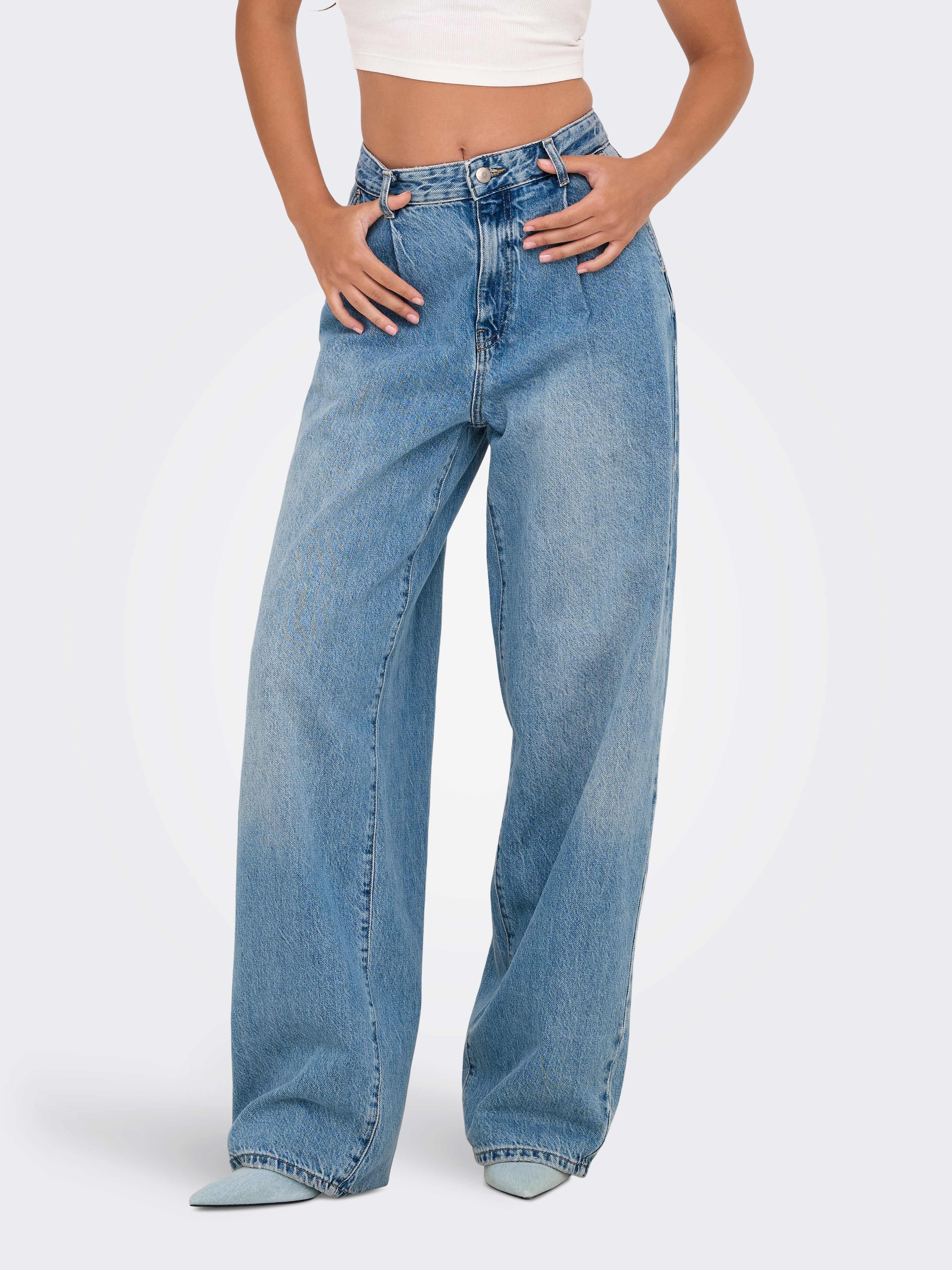 Onlgianna Mittlere Taille Gerade Geschnitten Jeans