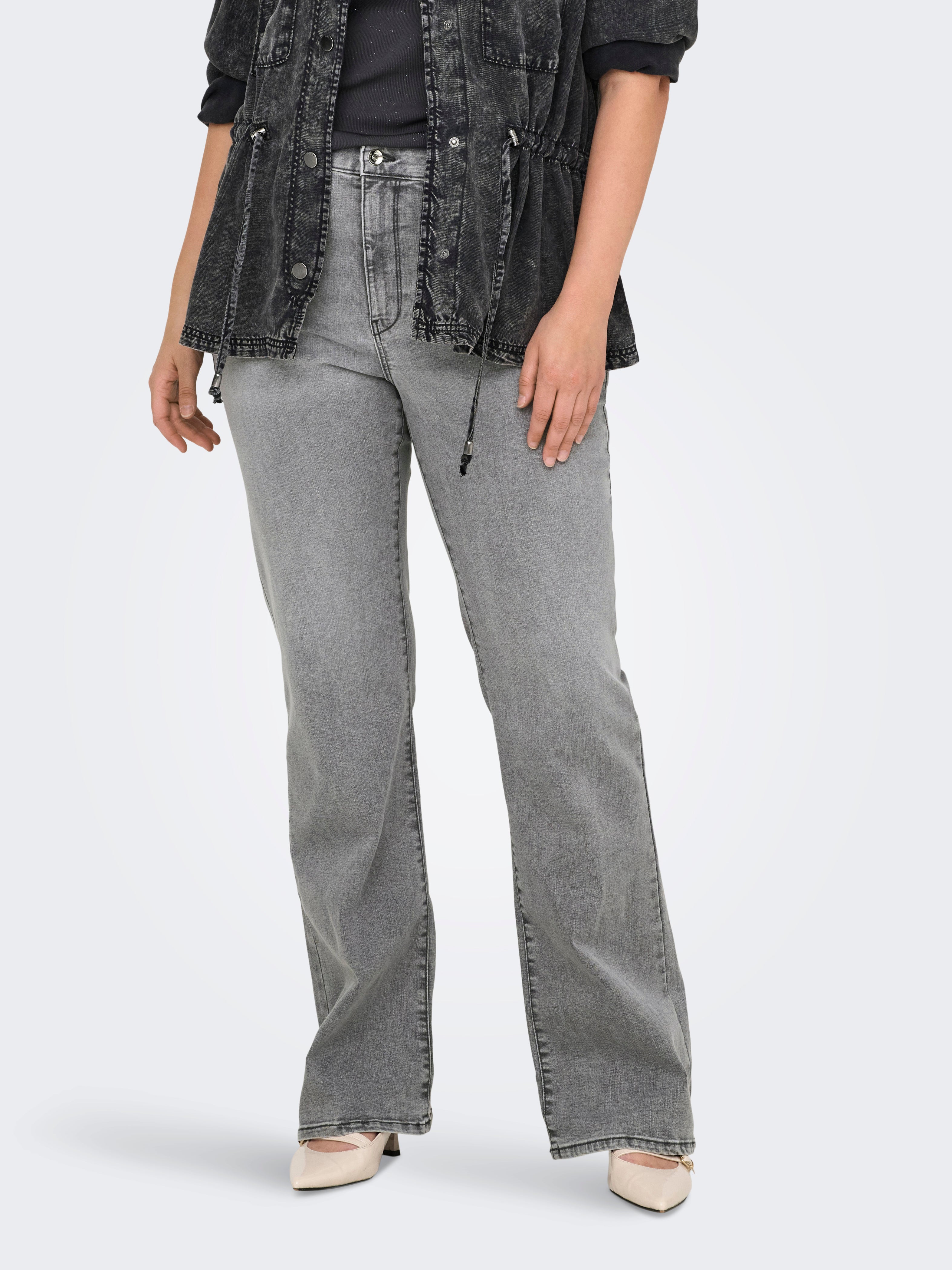 Carlush Mittlere Taille Retro-fit, Ausgestellt Jeans