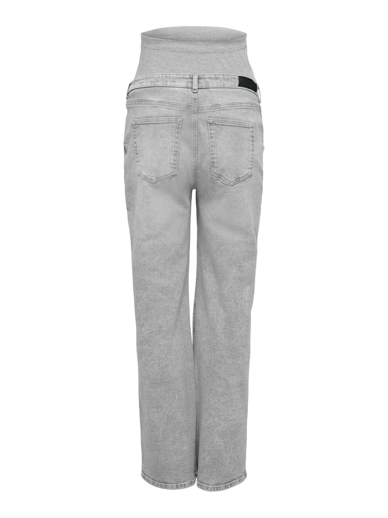 ONLY OLMJUICY Aukštas juosmuo Plačios klešnės Džinsai -Medium Grey Denim - 15357107