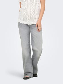 ONLY OLMJUICY Hög midja Vida ben Jeans -Medium Grey Denim - 15357107
