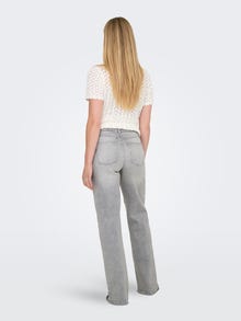 ONLY OLMJUICY Hög midja Vida ben Jeans -Medium Grey Denim - 15357107