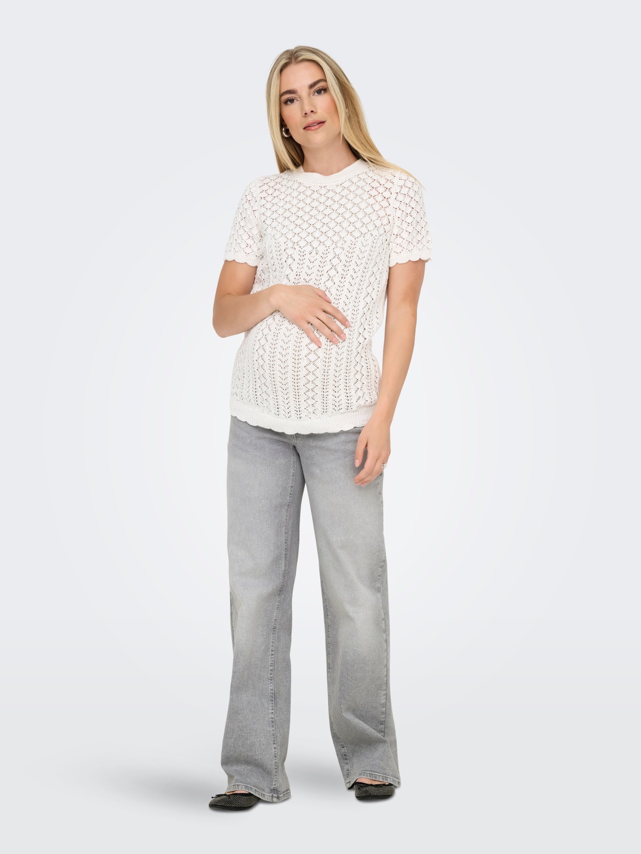 ONLY OLMJUICY Hög midja Vida ben Jeans -Medium Grey Denim - 15357107