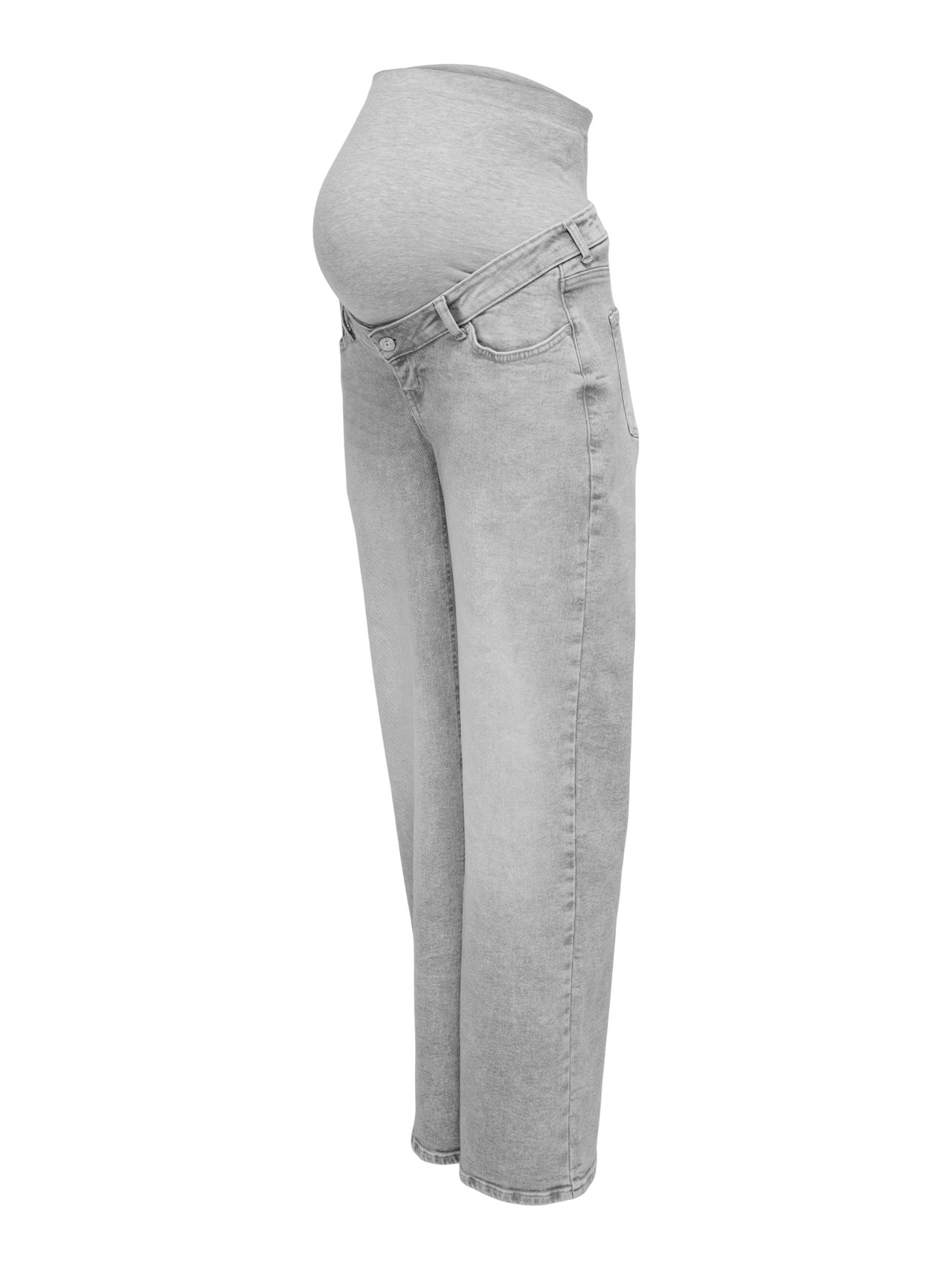 ONLY OLMJUICY Hög midja Vida ben Jeans -Medium Grey Denim - 15357107