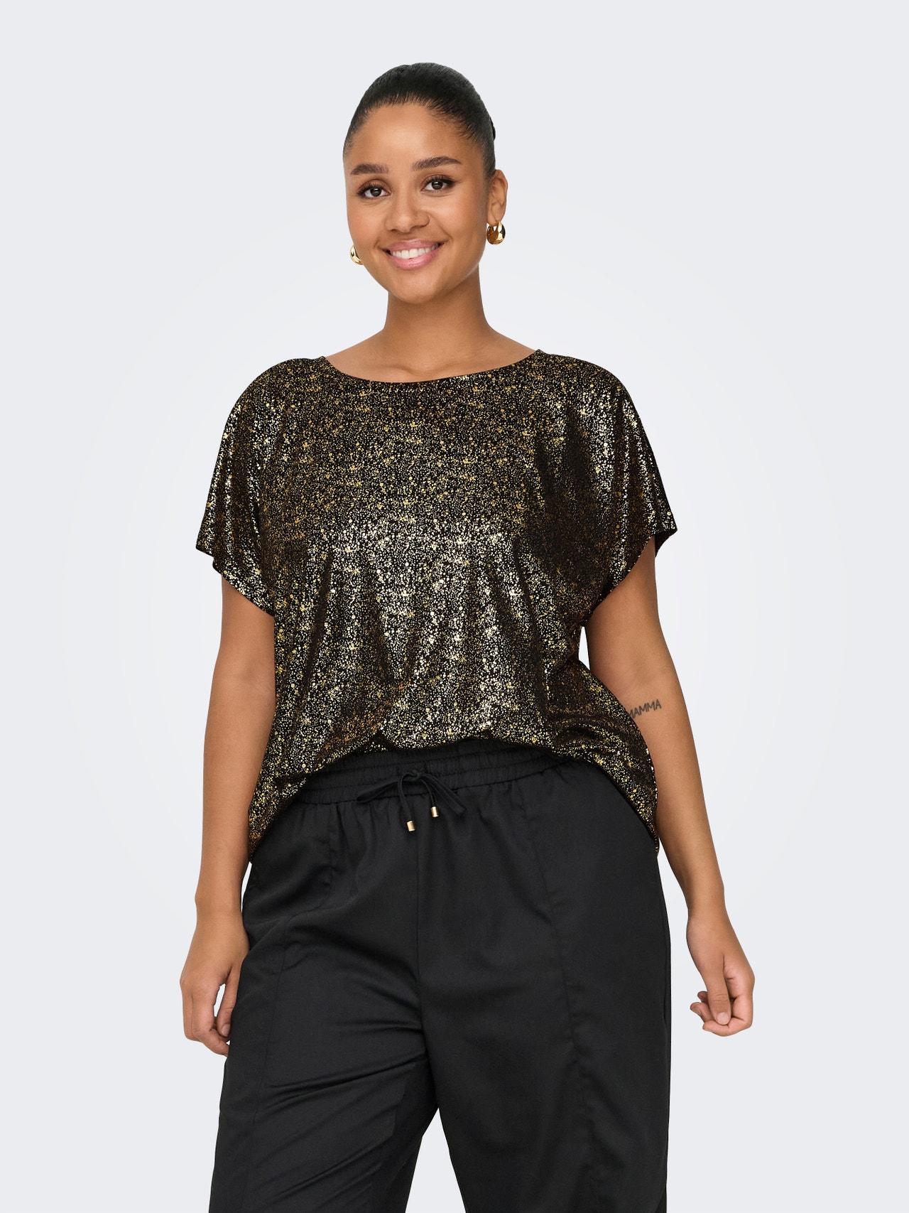 ONLY CARMINA T-shirt -Black - 15357139