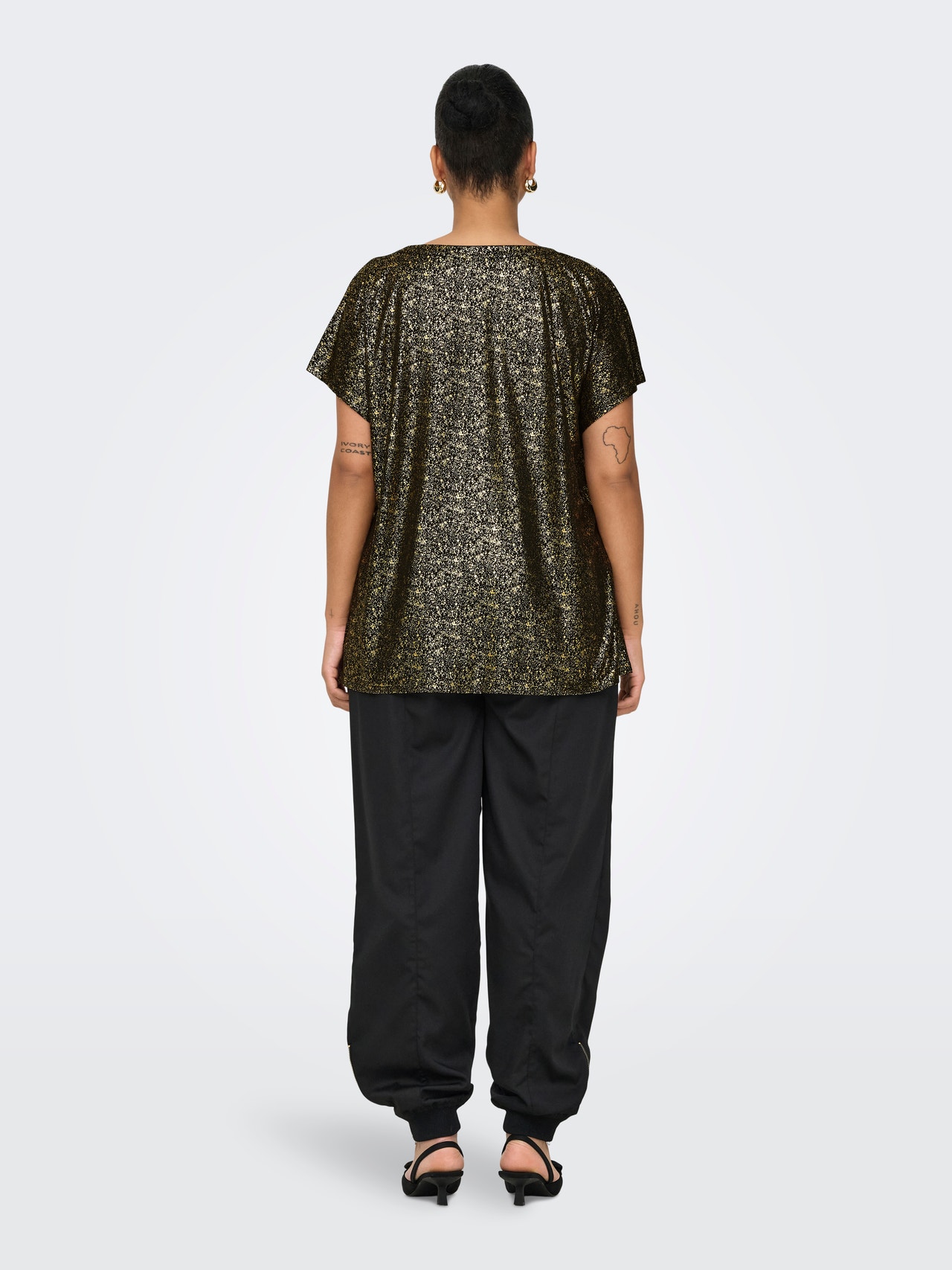 ONLY CARMINA T-shirt -Black - 15357139