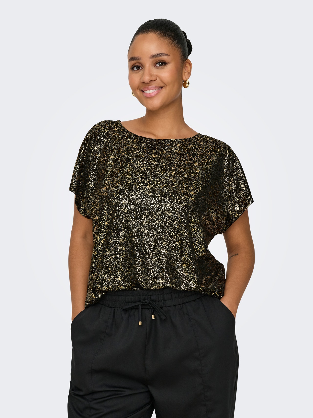 ONLY CARMINA T-shirt -Black - 15357139