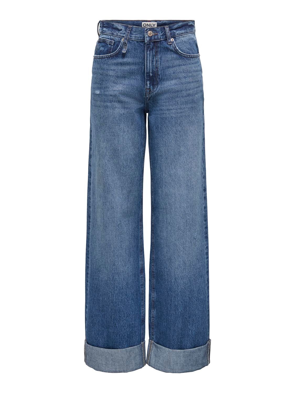 Thumbnail - Onlbroome Hohe Taille Weiter Beinschnitt Jeans