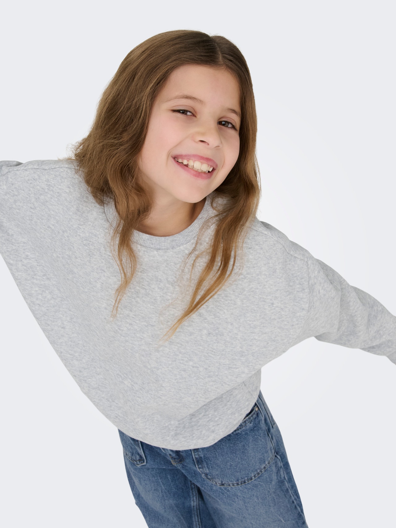 ONLY KOGSWEAT Sweatshirt -Light Grey Melange - 15357233